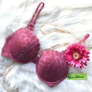 Sam Edelman rose wine lace t-shirt bra
